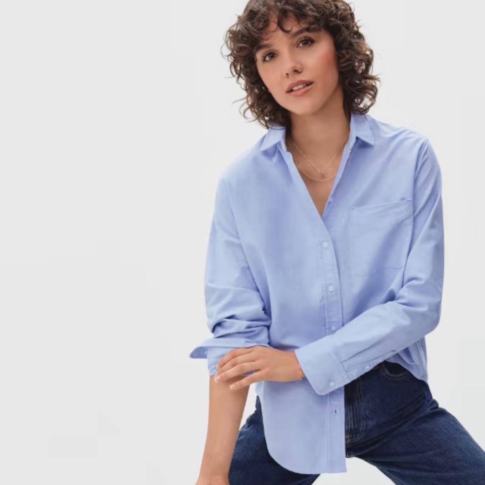The Relaxed Oxford Shirt from Everlane in Light Blue